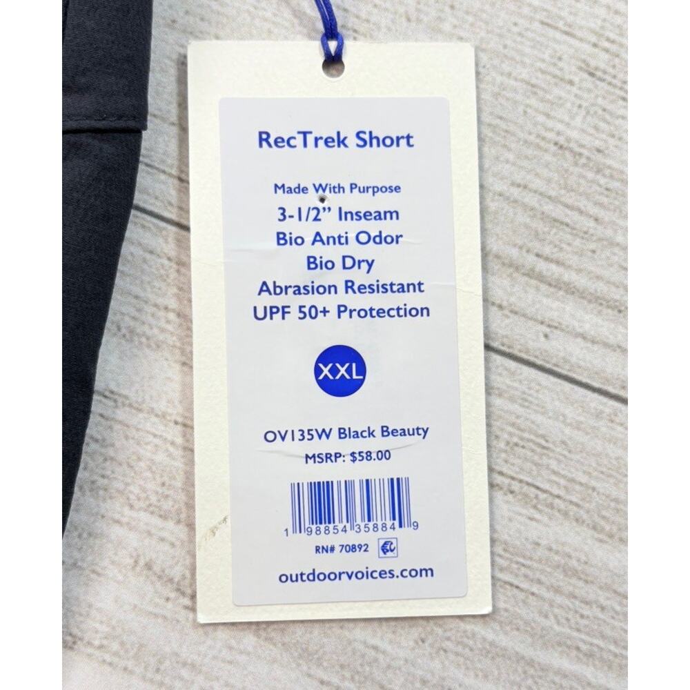 Outdoor Voices Women’s RecTrek Shorts Bio Anti Odor Black Size XXL - Picture 7 of 8